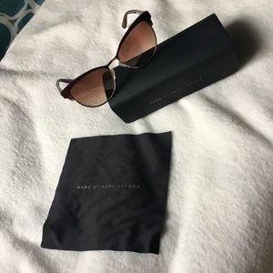 Marc by Marc Jacobs Cateye Red Gold Sunglasses